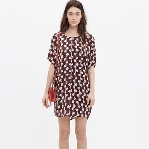 Madewell Easy Batik Polka Dot Striped Dress XS